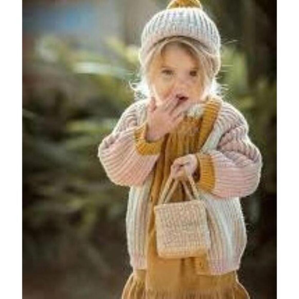 Wild Wawa Rainbow Cardigan Toddler 18-24M Boho Knit Sweater EUC